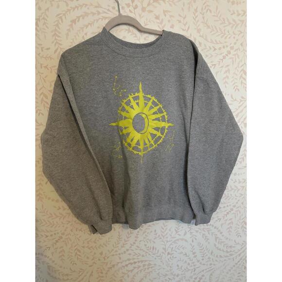 Astrology Horoscope Neon Riot Large Graphic Sweatshirt Gray - Picture 1 of 5